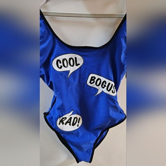 💝Blue Graphic Swimsuit - Picture 2 of 4